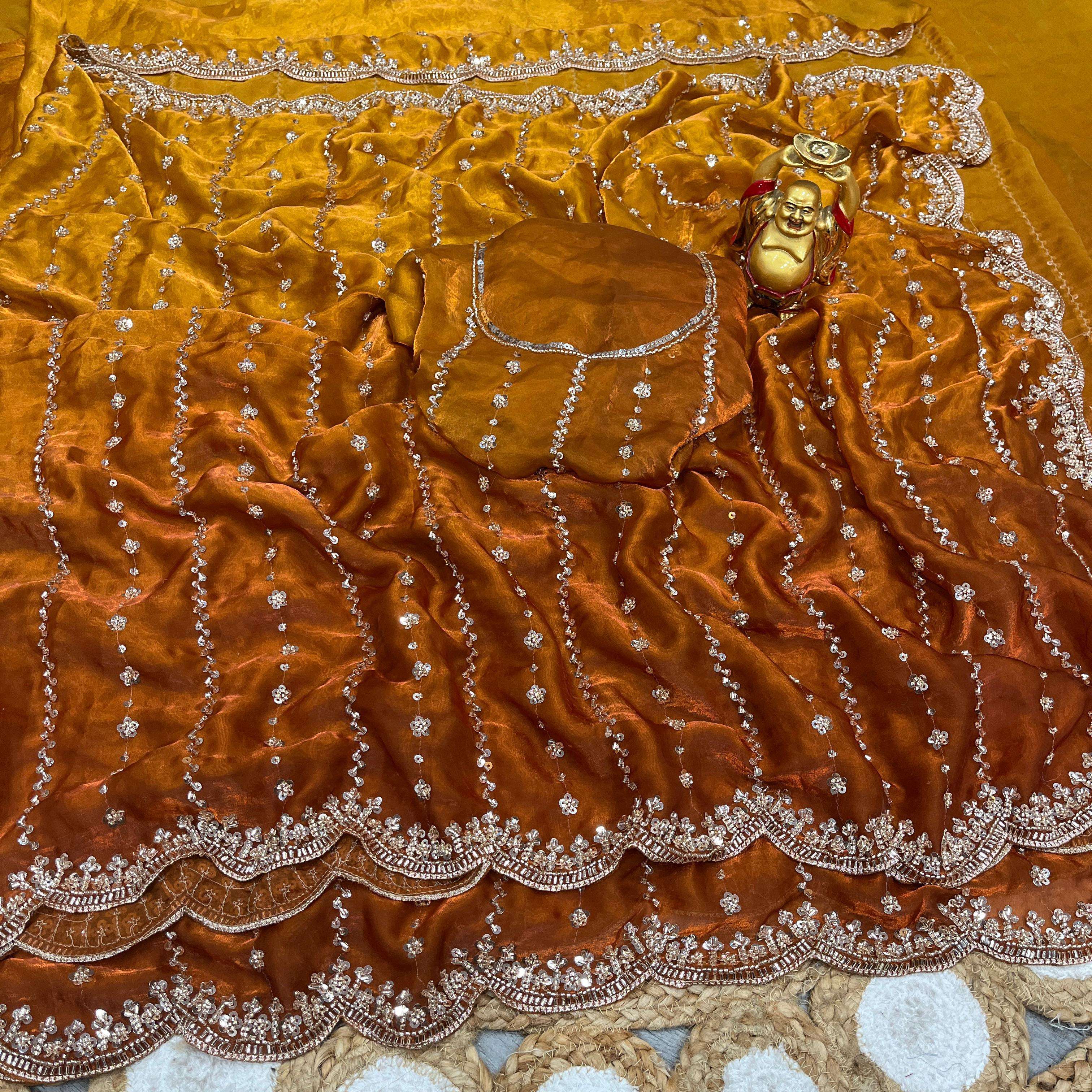 kc 940  crush space silk with dual shade sarees