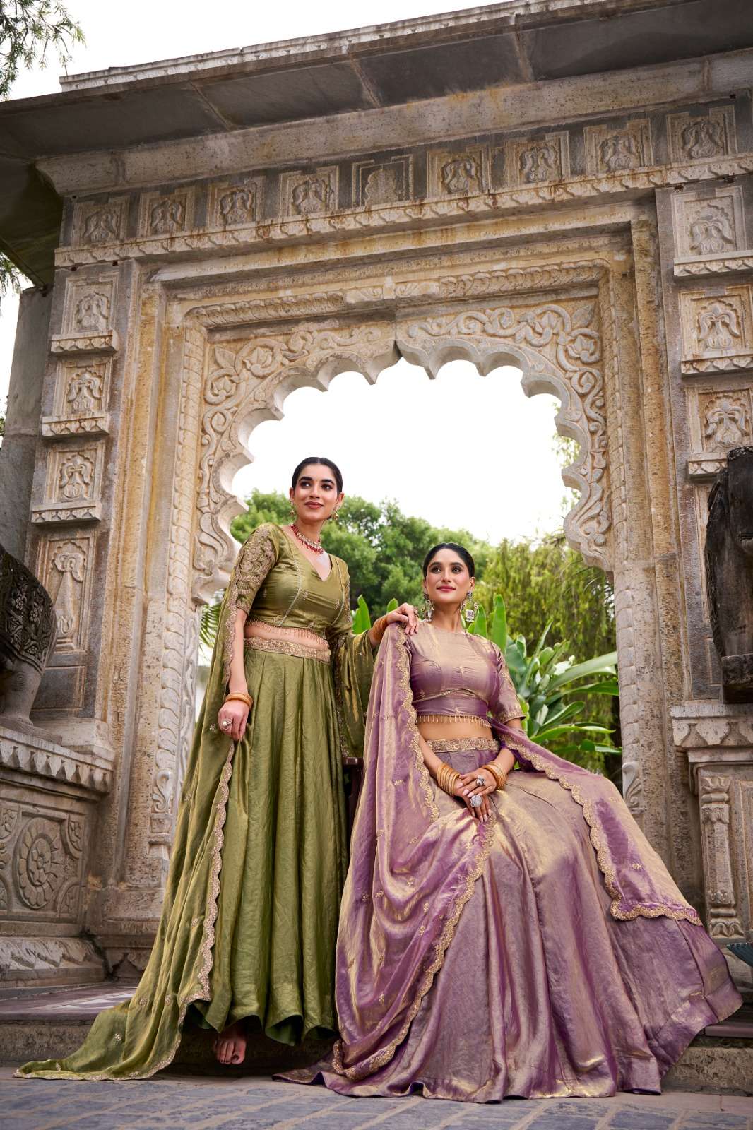 lnb1440 fendi gorgeous looking stitch lehenga with unstitch blouse and dupatta 
