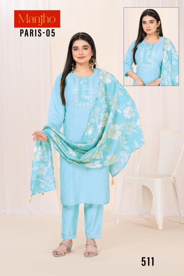 manjho paris vetican classic readymade 3pcs dress 