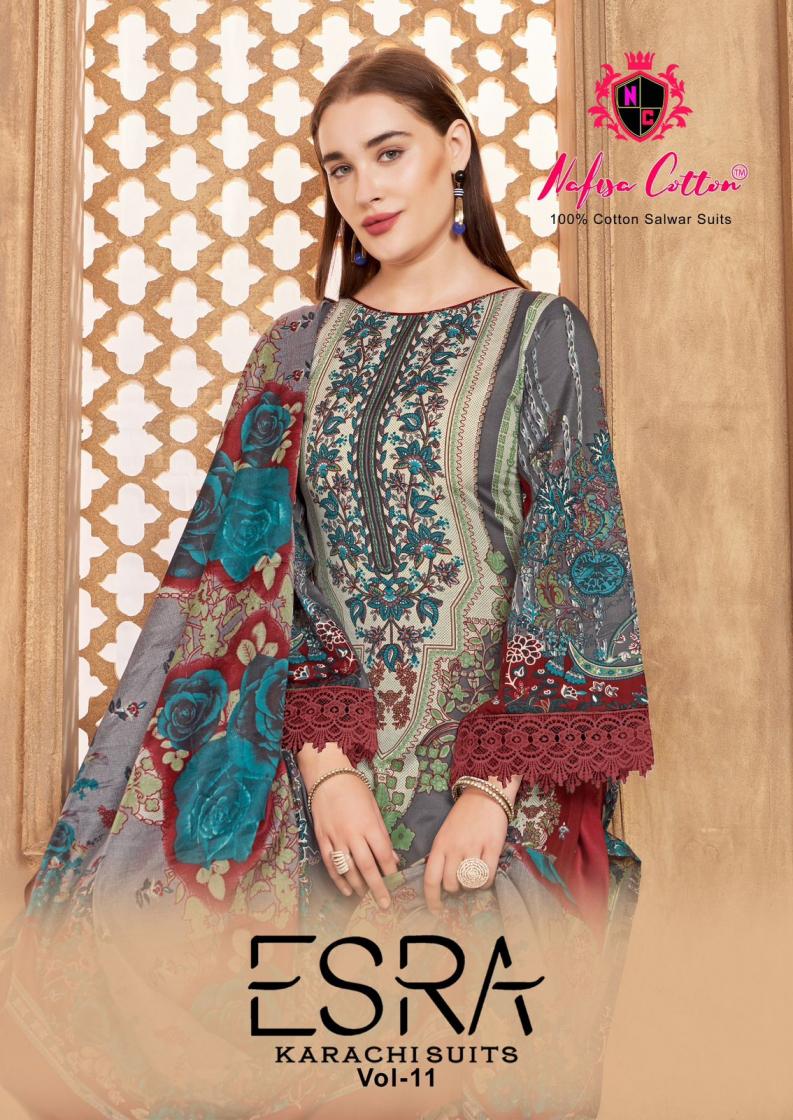 nafisa cotton esra karachi suit vol 11 cotton modern pakistani suits 