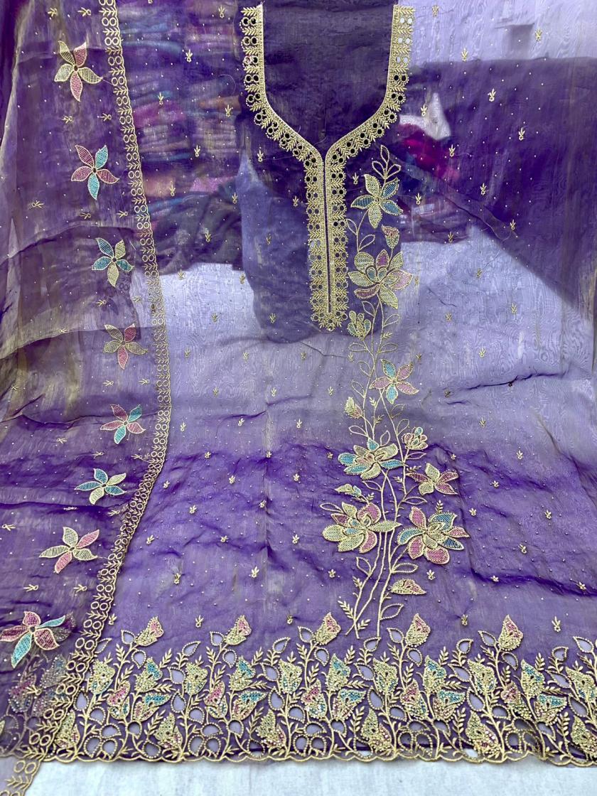 nirmohi rolex silk hit design unstitch 3pcs dress