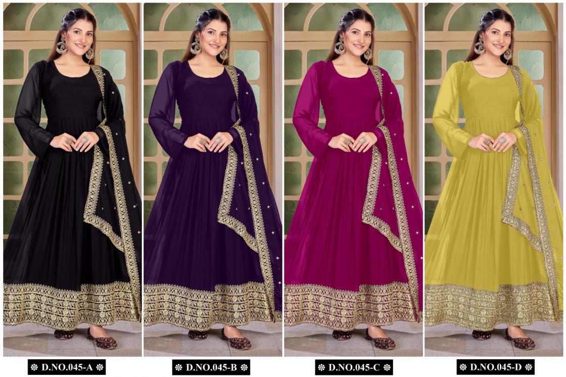PR 9STAR FASHION  NOORMAH HEAVY GEORGETTE WITH EMBRODERY WORK FANCY DESIGNER SUITS