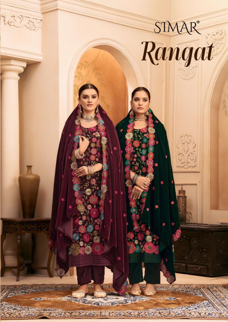 rangat by glossy simar velvet hit design suit for womens 