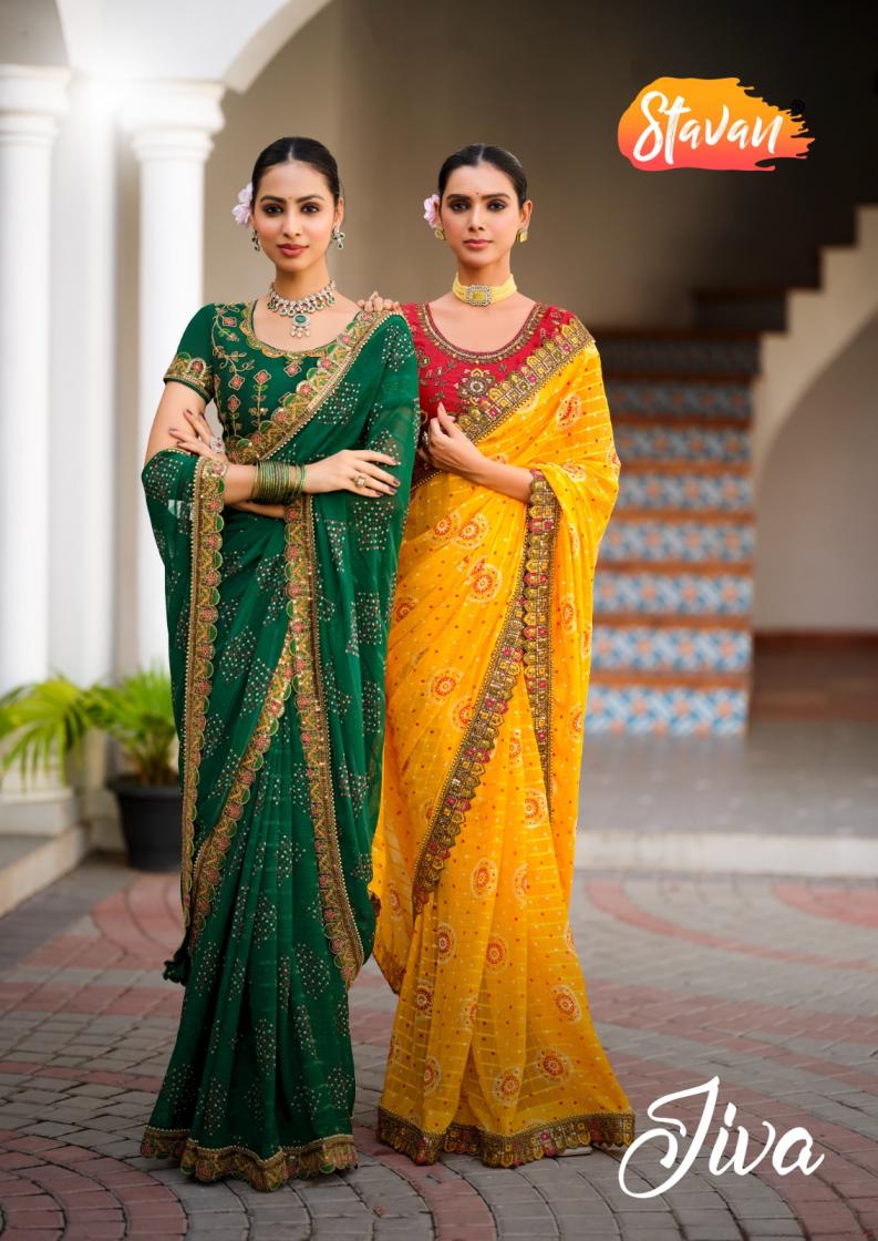 stavan jiva georgette hit design best saree online   