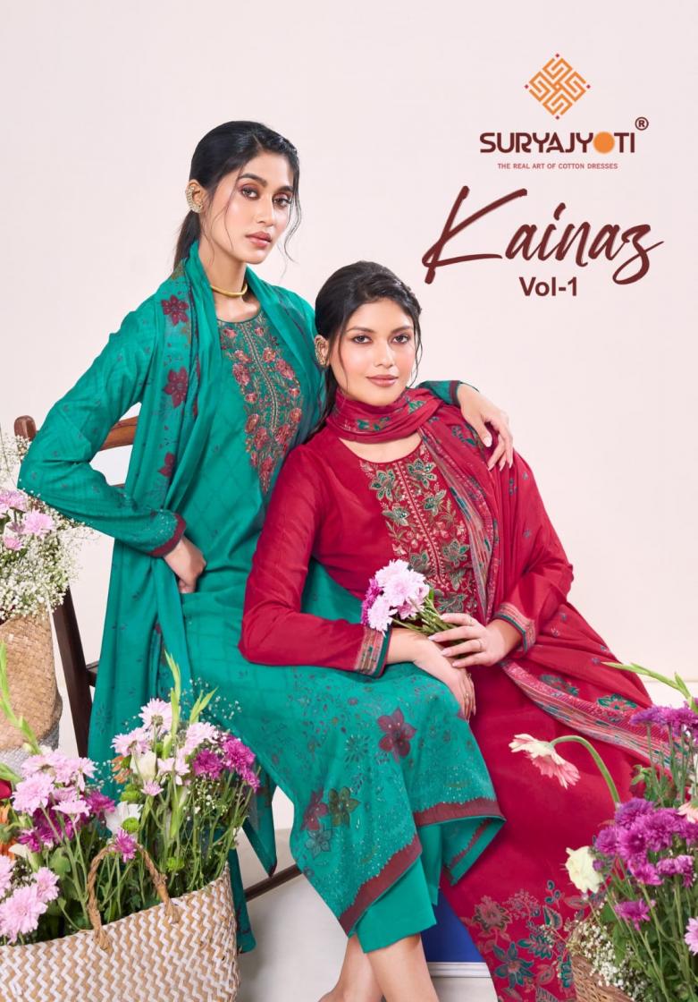 suryajyoti kainaz vol 1 amazing modal silk dress materials 