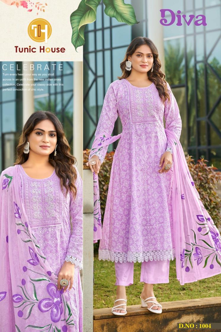 TUNIC HOUSE DIVA DESIGNER ANARKALI READYMADE SUIT COLLECTION