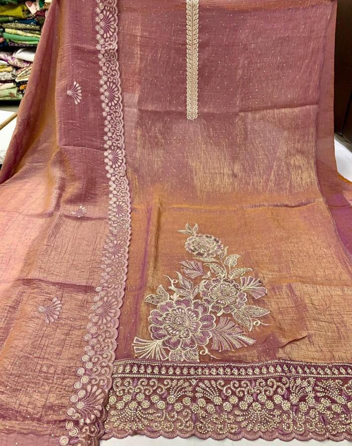 veena dolcy silk designer unstitch salwar kameez sets 