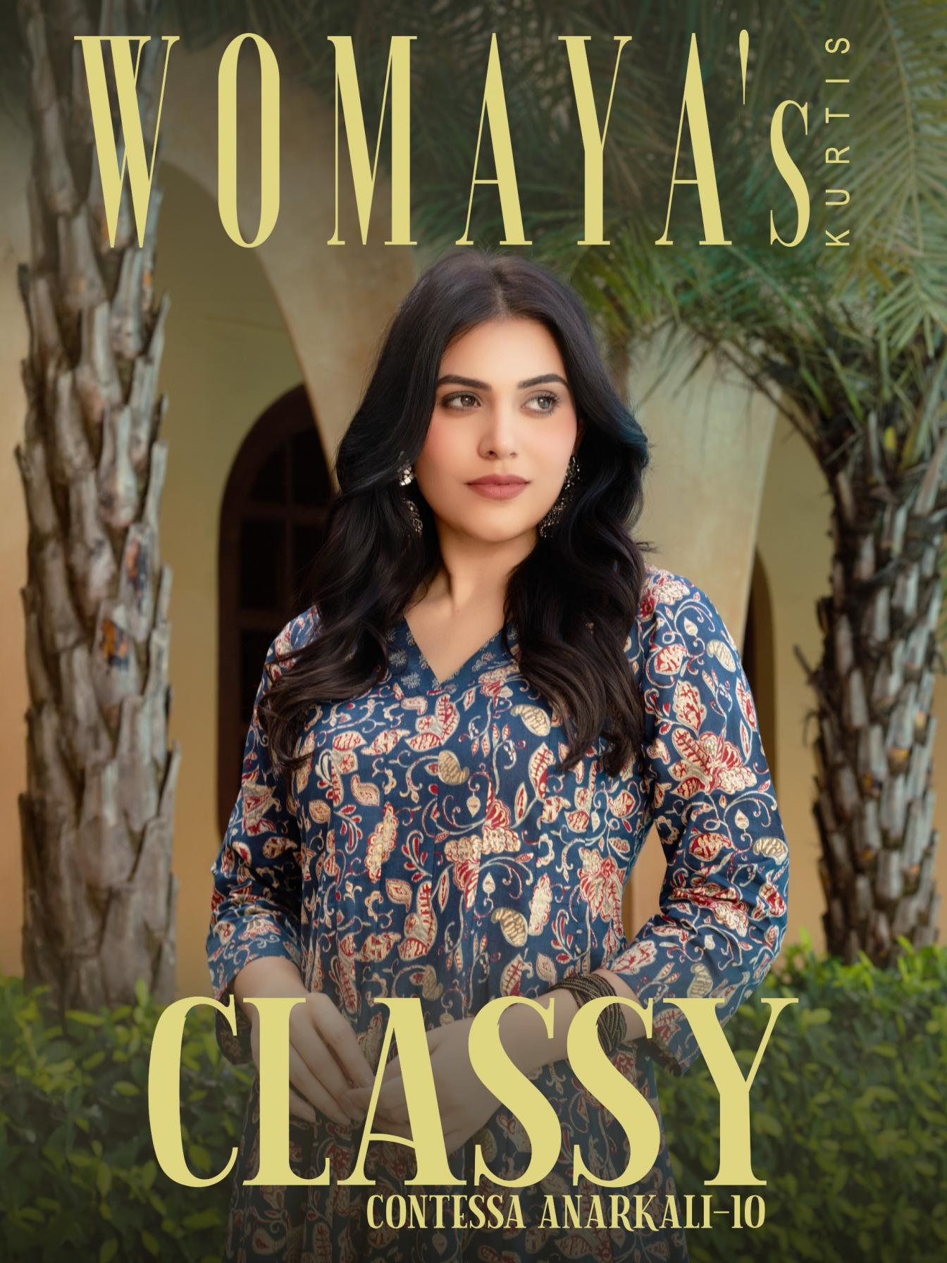 womayas classy contessa anarkali vol 10 cotton fully stitch 3pcs dress