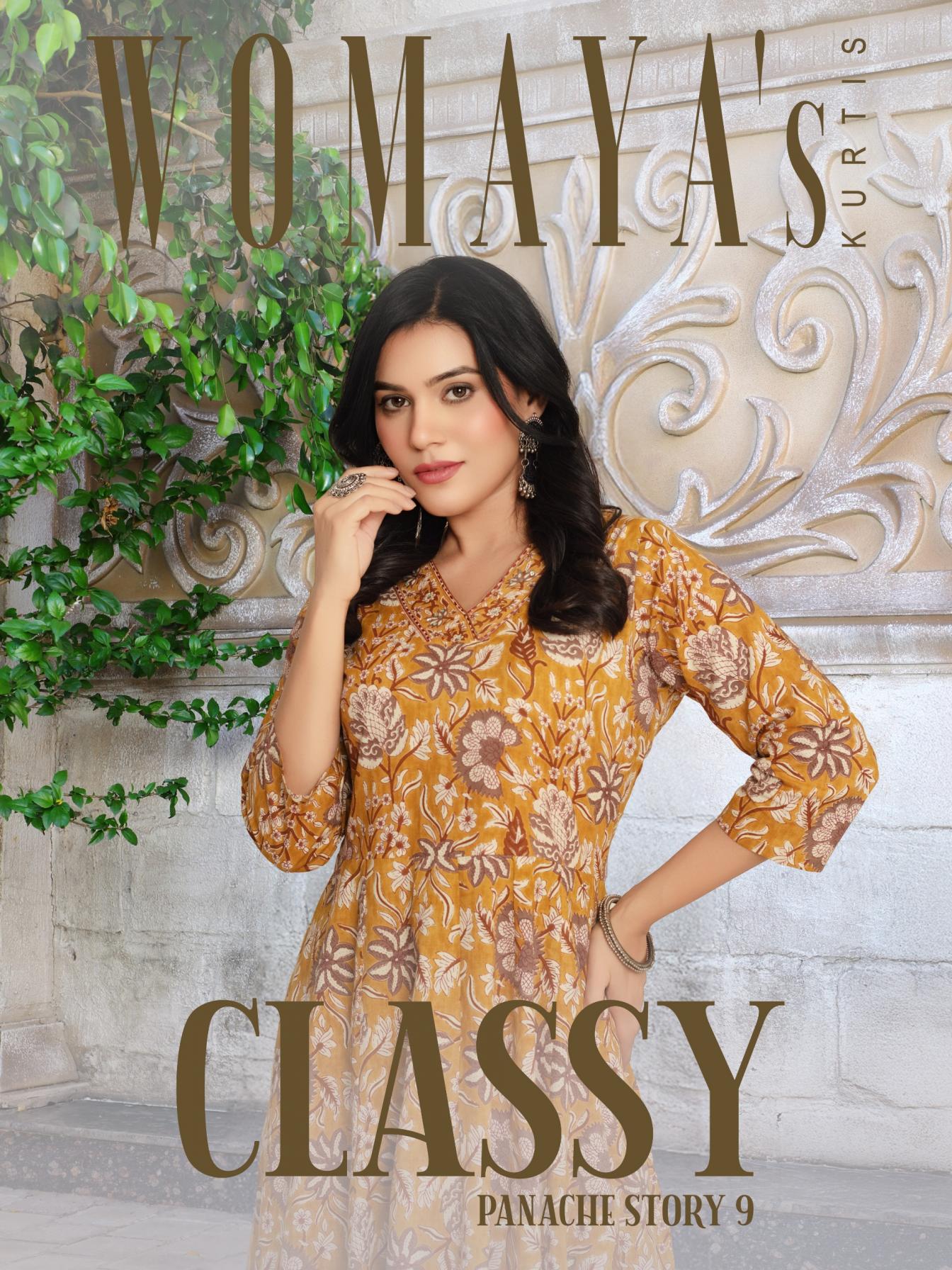 womayas classy panache story vol 9 cotton fully stitch gown style dress