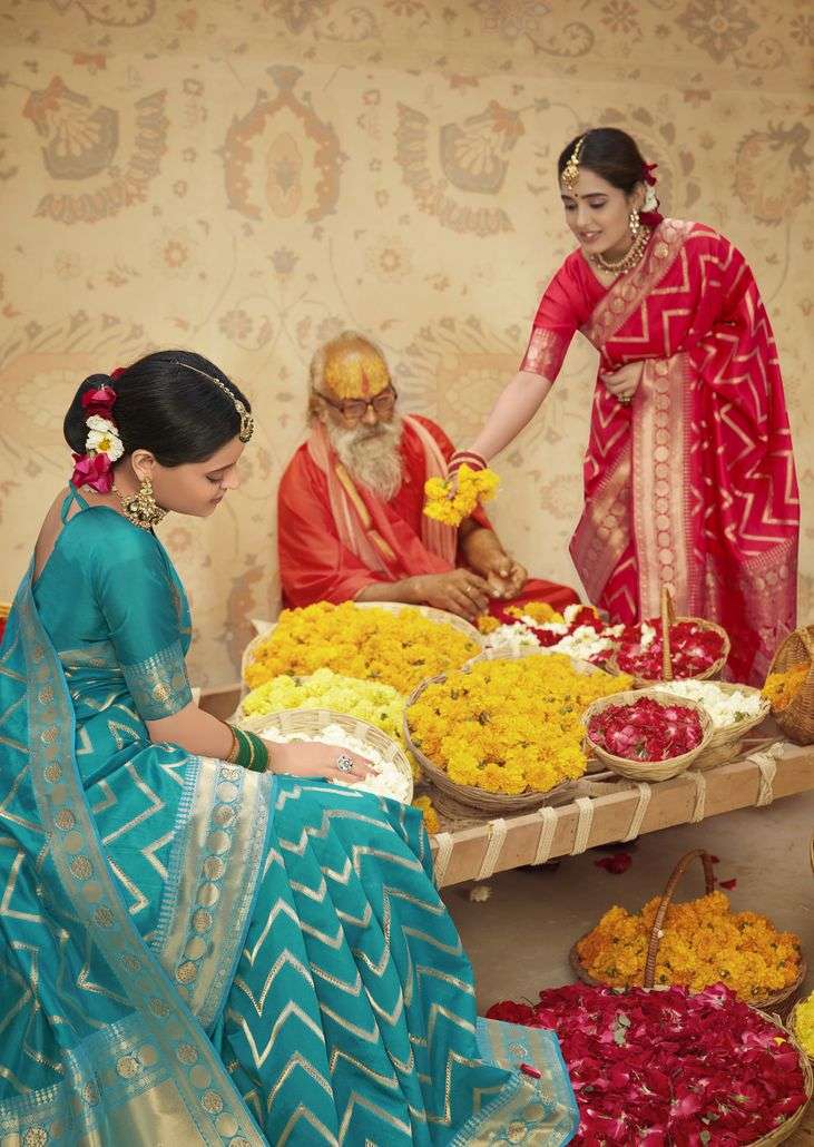 Rajtex Kundali Manipuri Satin Patta Print Sarees Catalog At Wholesale Price