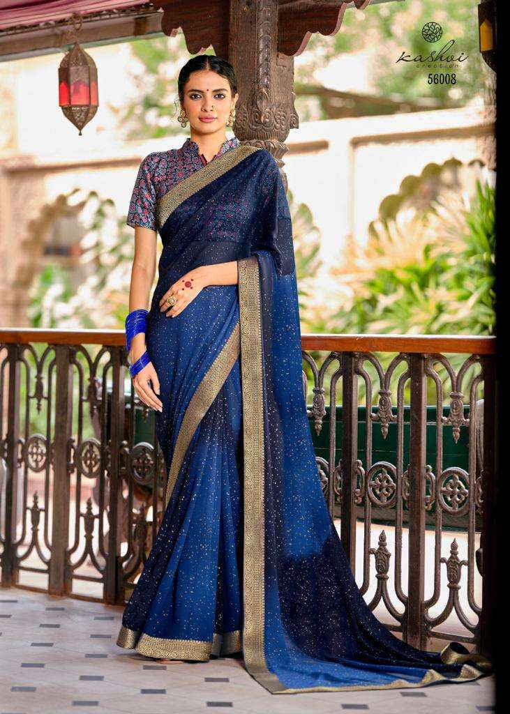 Saroj Gulmohar 60 Gram Georgette Saree With Banglori Silk Work Blouse Concept Wholesale