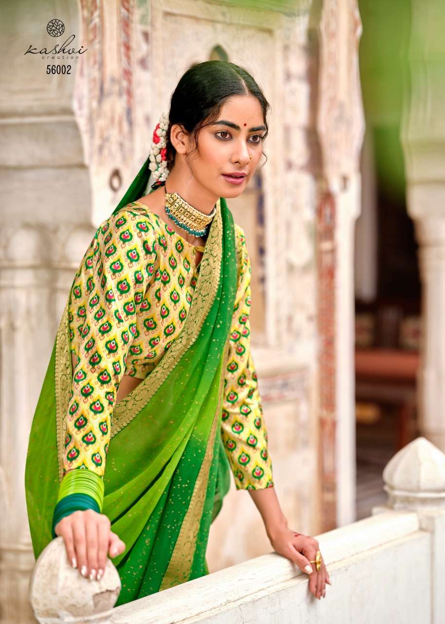 Saroj Gulmohar 60 Gram Georgette Saree With Banglori Silk Work Blouse Concept Wholesale