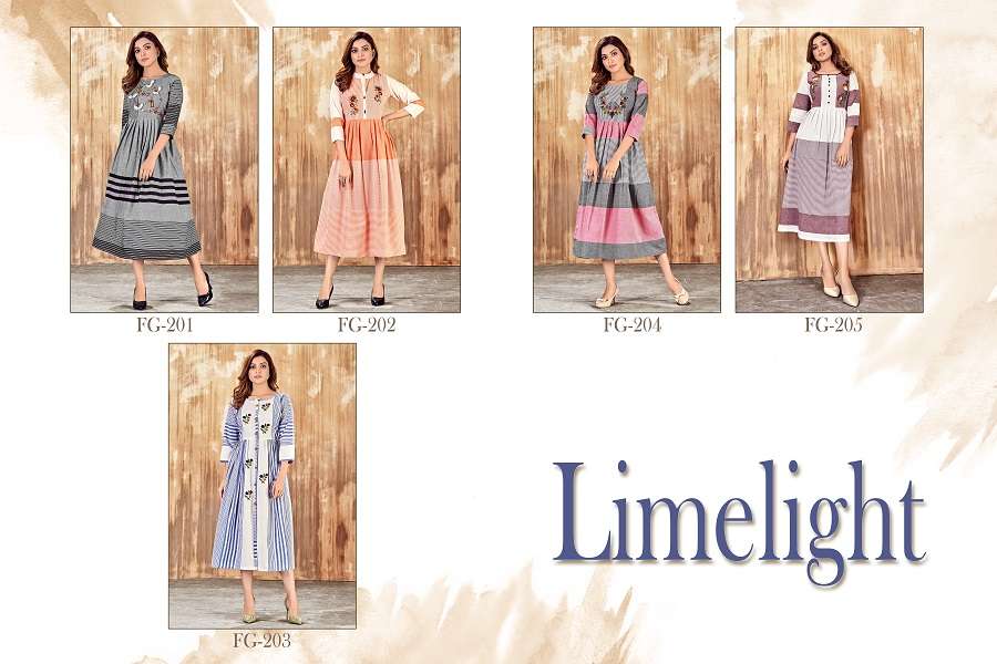 Baanvi Goonj Cotton Slub Embroidery Kurtis Catalogue Wholesale Online