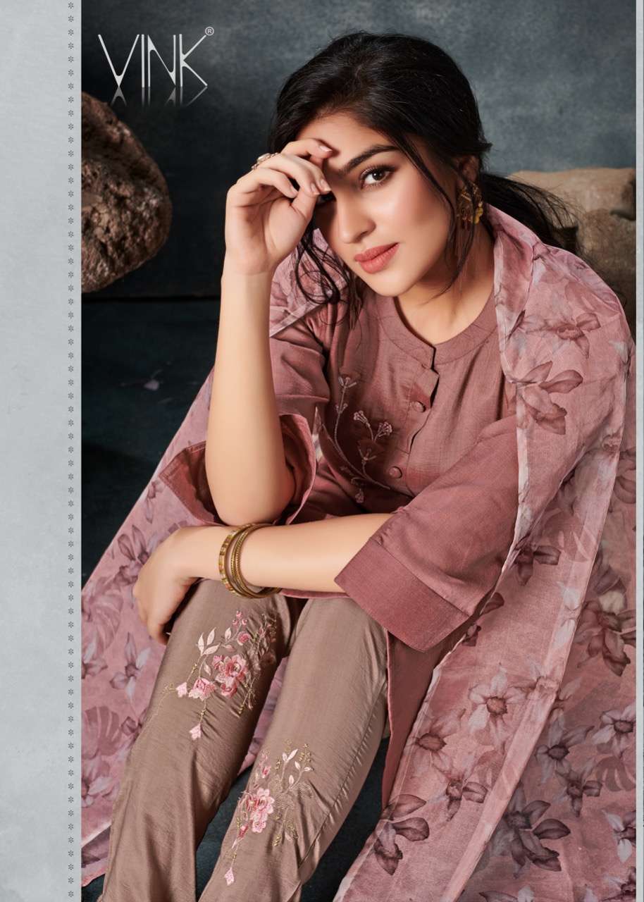 Fragrance By Koiki Wardrobe American Crape Long Formal Wear Kurti Catalogue