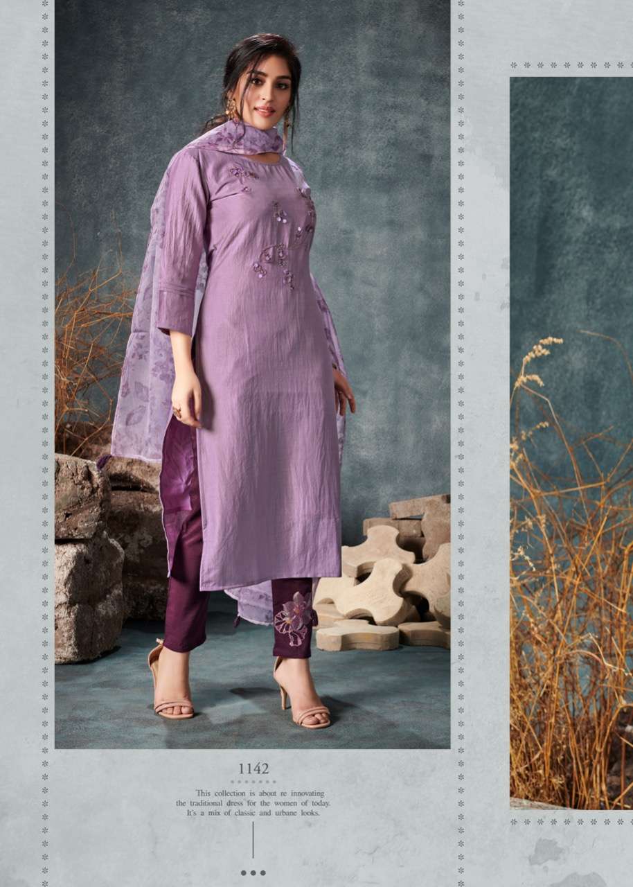 Fragrance By Koiki Wardrobe American Crape Long Formal Wear Kurti Catalogue