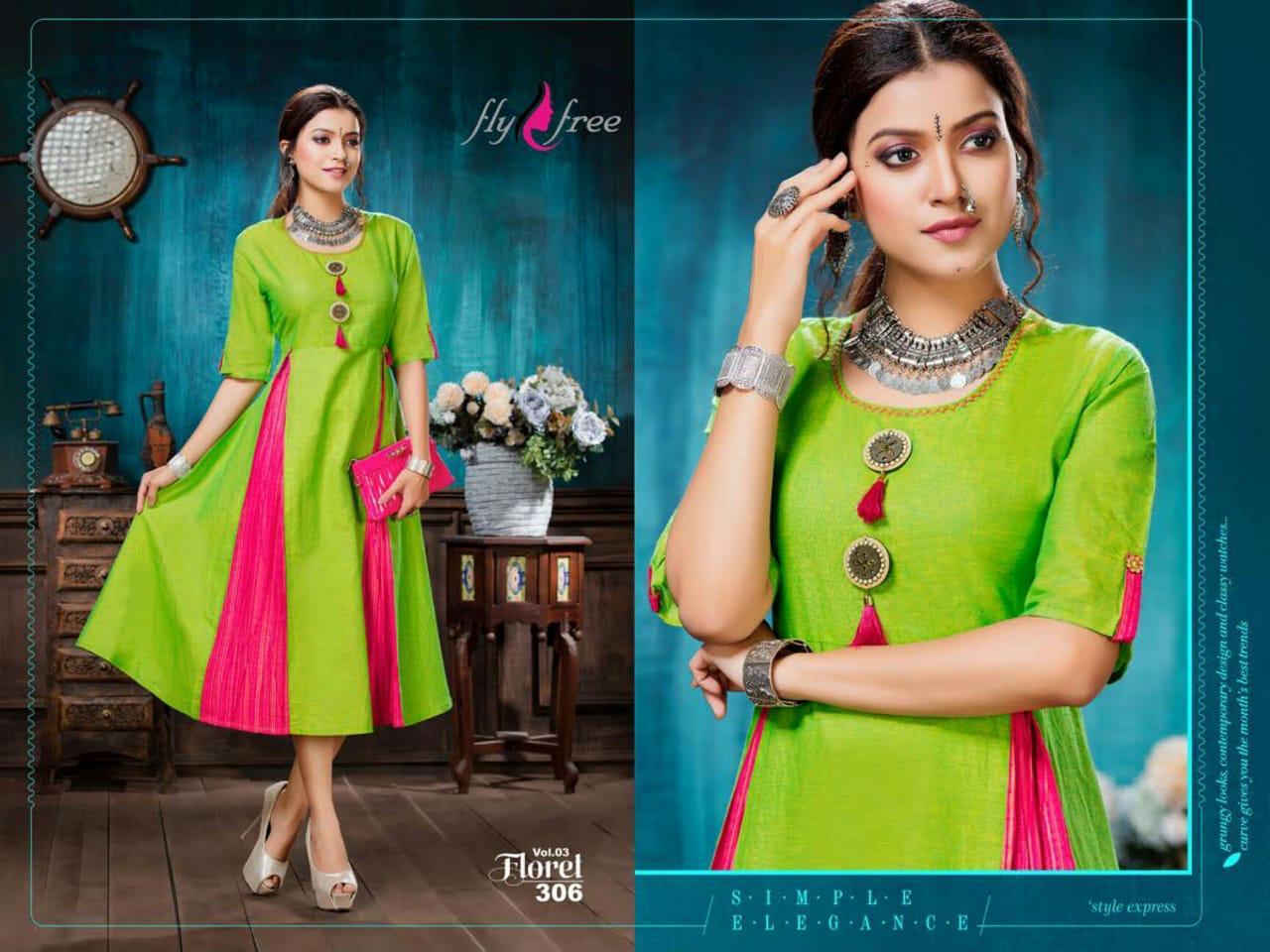 Arihant Designer Present Floret Vol 3 Silk Heavy Work Long Gown Style Kurtis Collection