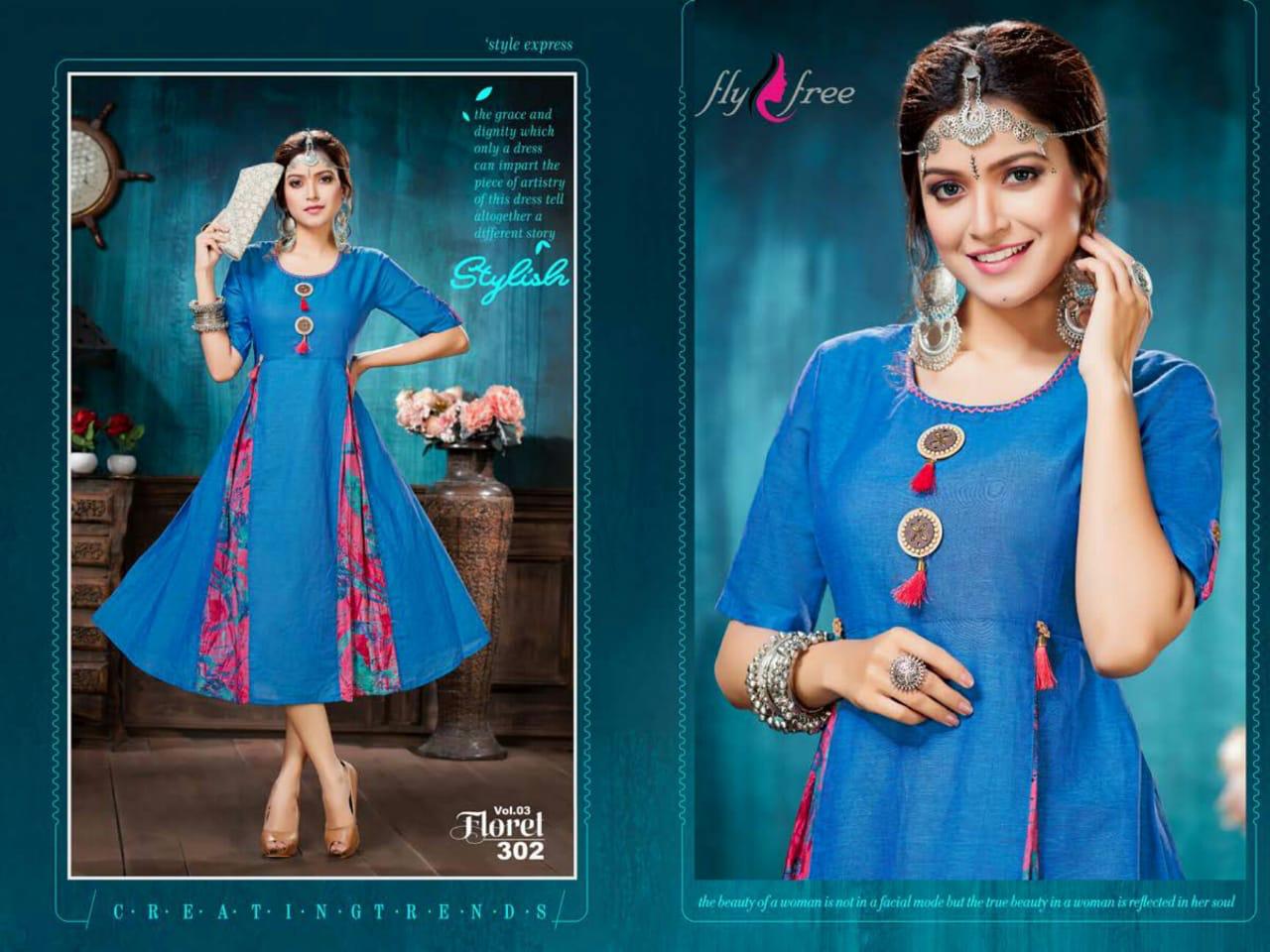 Arihant Designer Present Floret Vol 3 Silk Heavy Work Long Gown Style Kurtis Collection