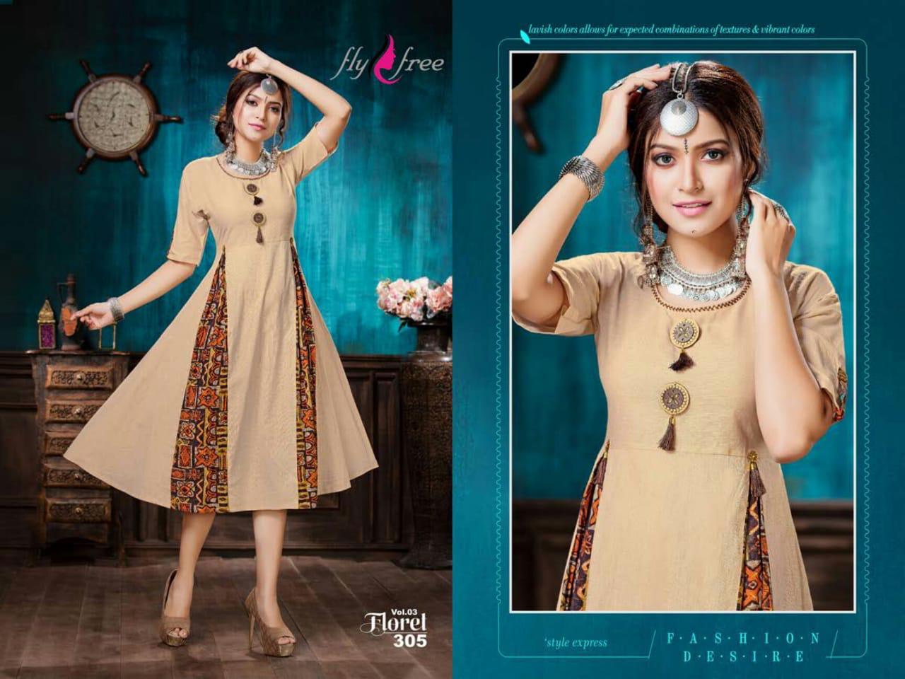 Arihant Designer Present Floret Vol 3 Silk Heavy Work Long Gown Style Kurtis Collection