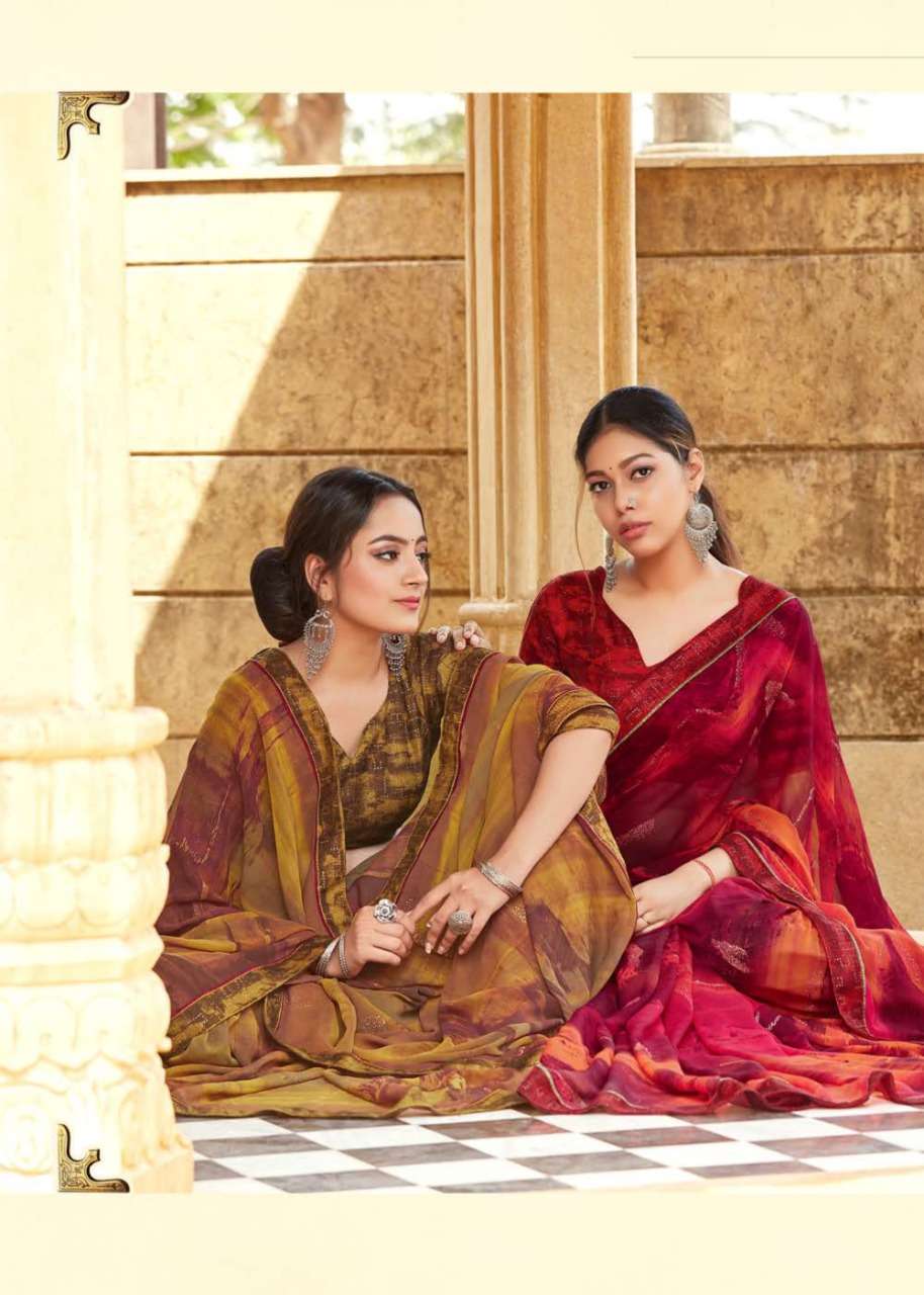 Manjari By Mintorsi Designer Georgette Printed Casual Wear Fancy Saree