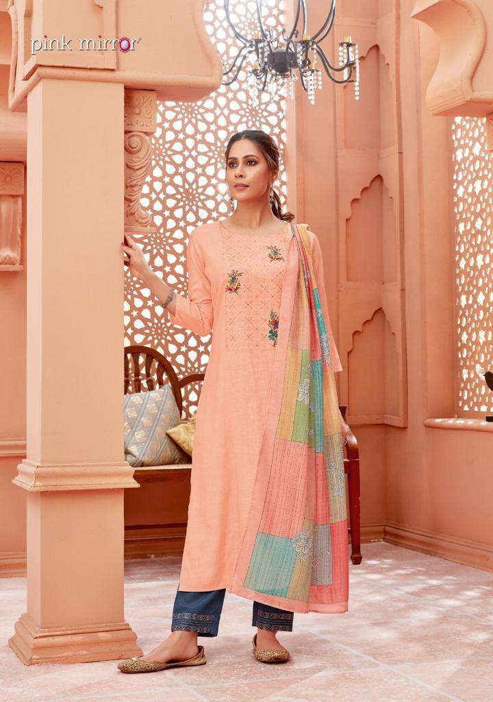 Four Buttons Coral Designer Long Gown Collection Wholesale Rate