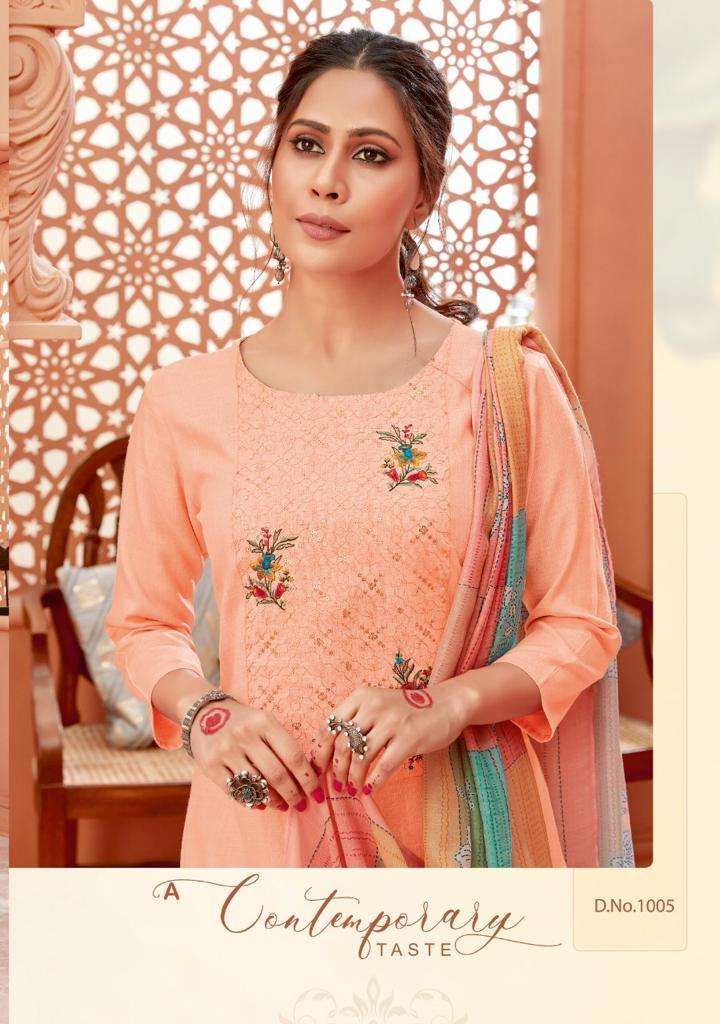 Four Buttons Coral Designer Long Gown Collection Wholesale Rate