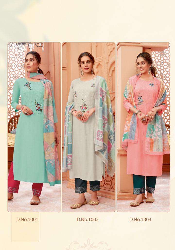 Four Buttons Coral Designer Long Gown Collection Wholesale Rate