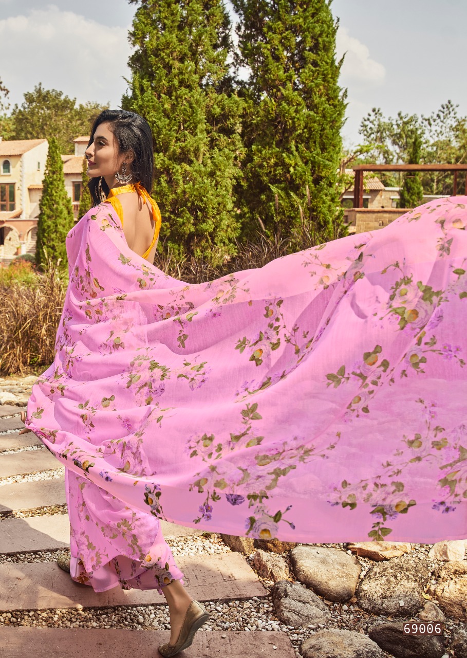 Lt Fashion Shruti Soft Linen Printed Colorful Saree Collection