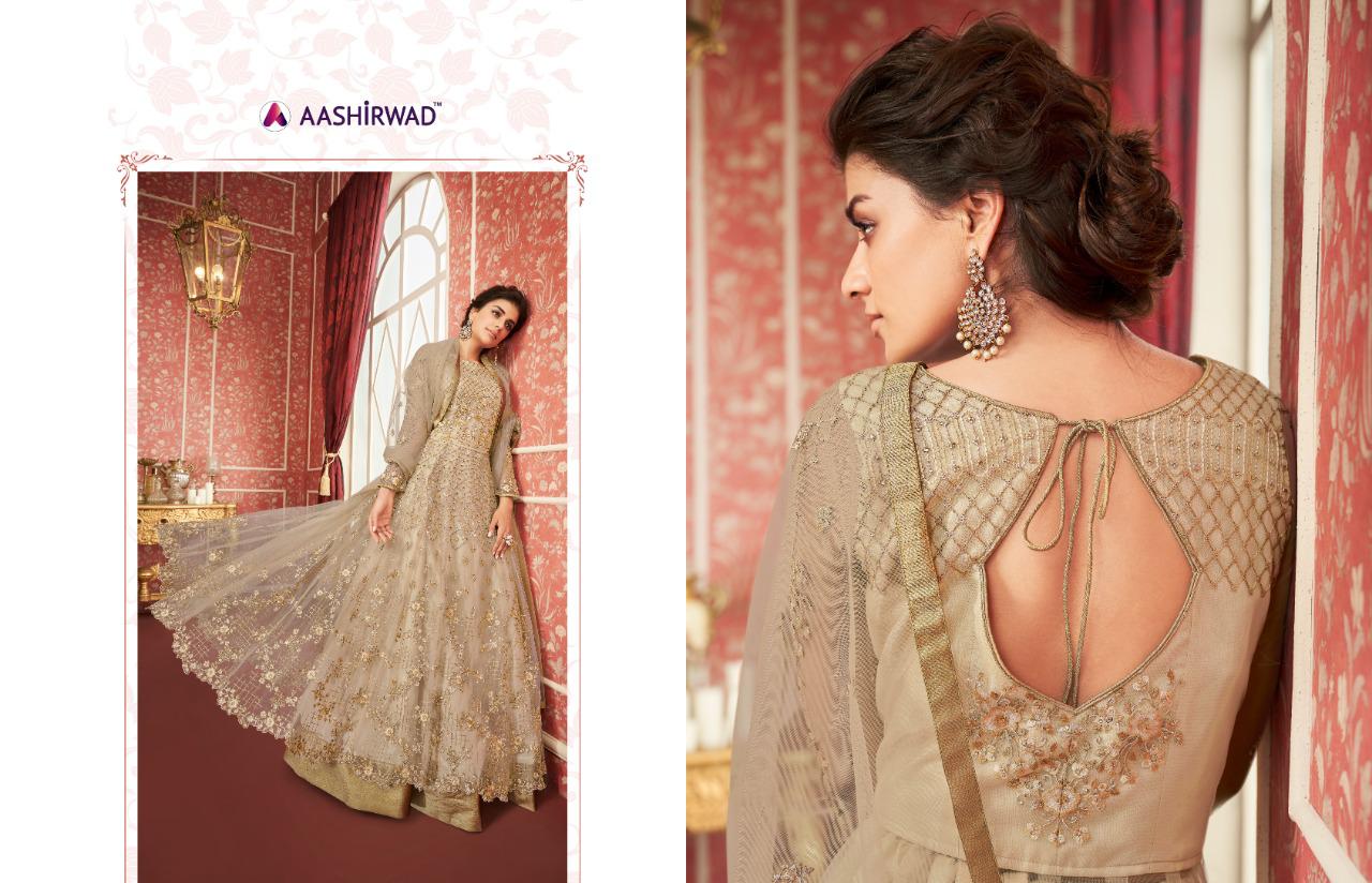 Aashirwad Sajda Butterfly Net Long Gown Style Party Wear Suit Online Shopping