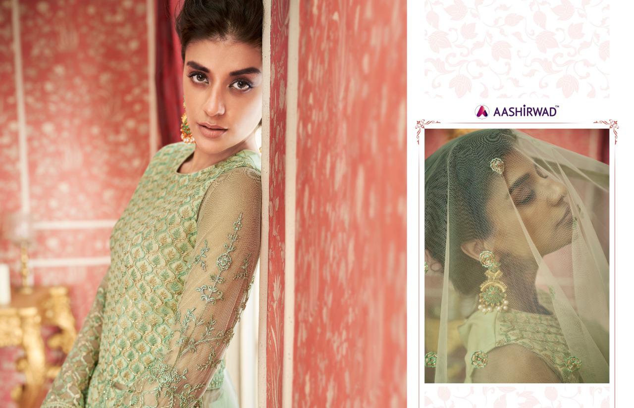 Aashirwad Sajda Butterfly Net Long Gown Style Party Wear Suit Online Shopping