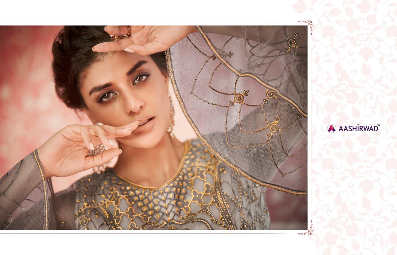 Aashirwad Sajda Butterfly Net Long Gown Style Party Wear Suit Online Shopping