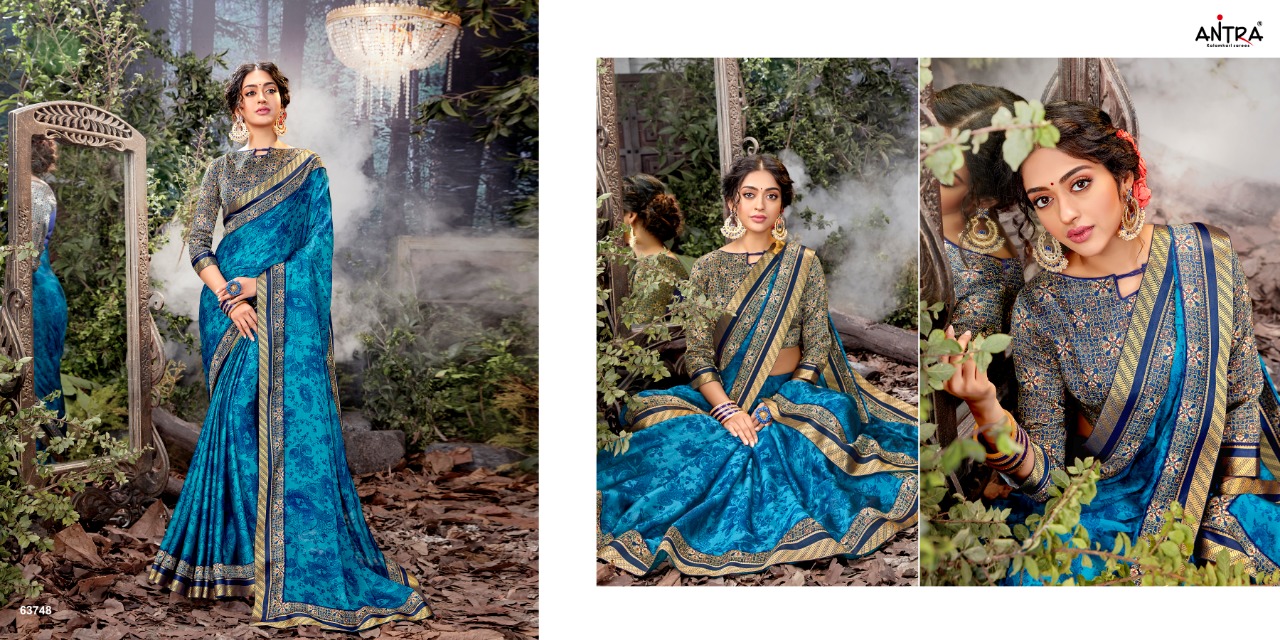 Antra Presenting Ziya Chiffon Print With Blouse Saree Wholesaler In Surat Market