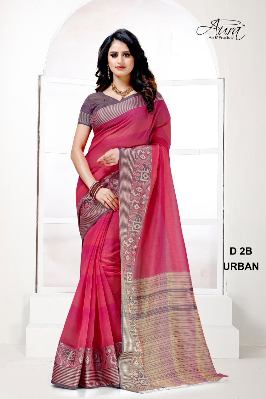 Aura Saree Launch Urban Silk Base Good Looking Saree In Surat Market