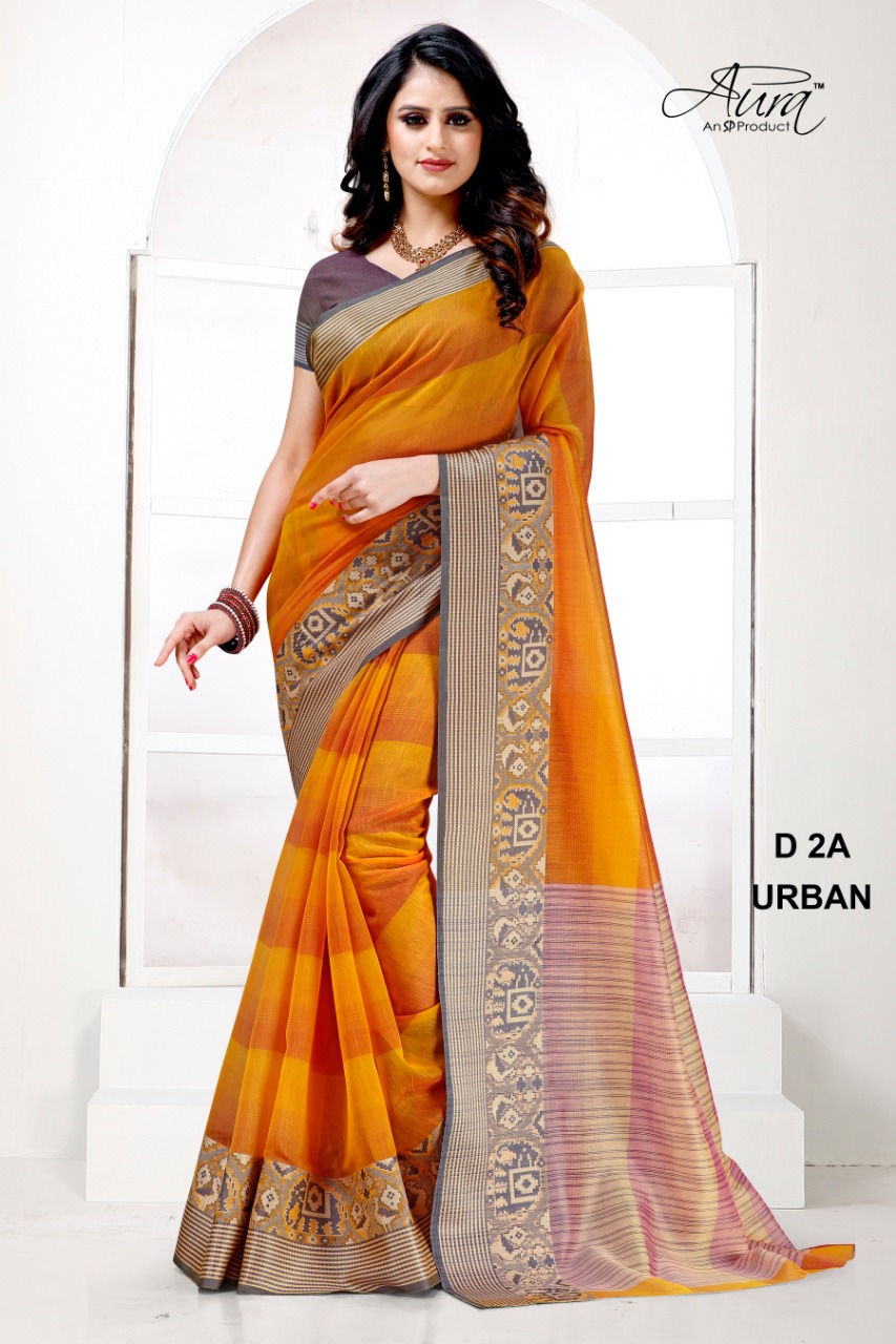 Aura Saree Launch Urban Silk Base Good Looking Saree In Surat Market