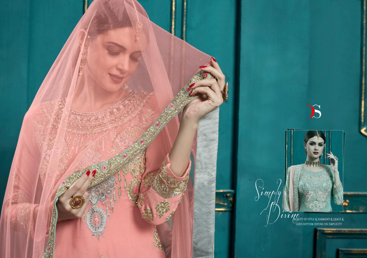 Deepsy Suits Hannah Real Georgette With Embroidery Work Plazzo Style Suit
