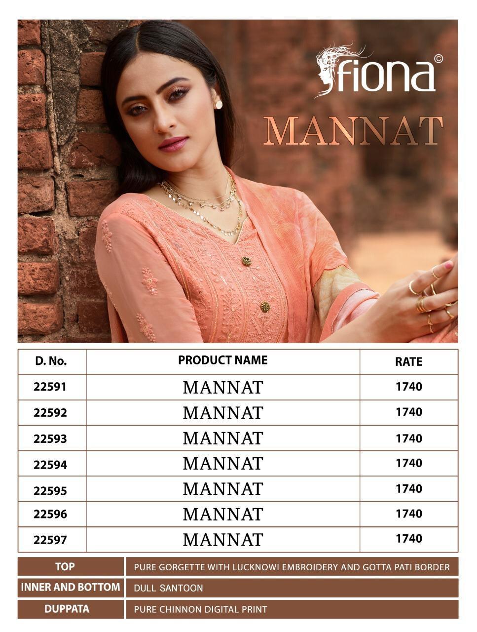 Fiona Mannat Pure Georgette With Lacknowi Embroidery Work Salwar Suit Online