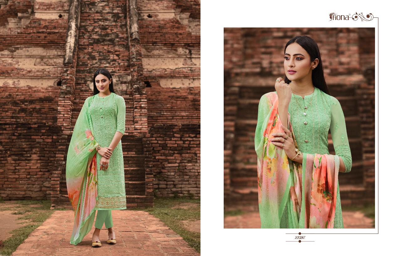 Fiona Mannat Pure Georgette With Lacknowi Embroidery Work Salwar Suit Online