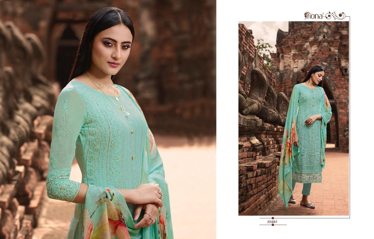 Fiona Mannat Pure Georgette With Lacknowi Embroidery Work Salwar Suit Online