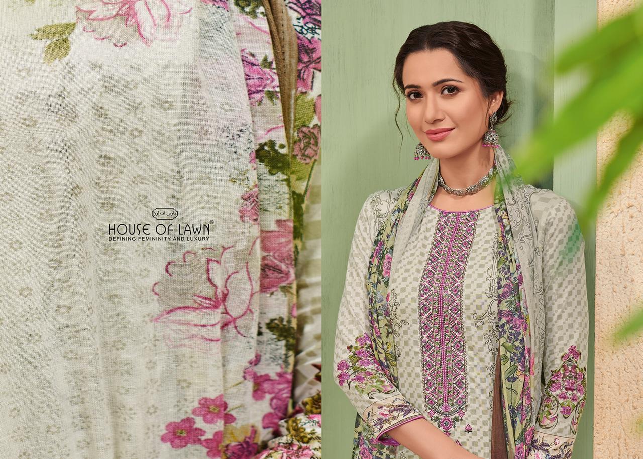House Of Lawn Roohi Jam Satin Designer 3001-3010 Series Suit In Surat Market