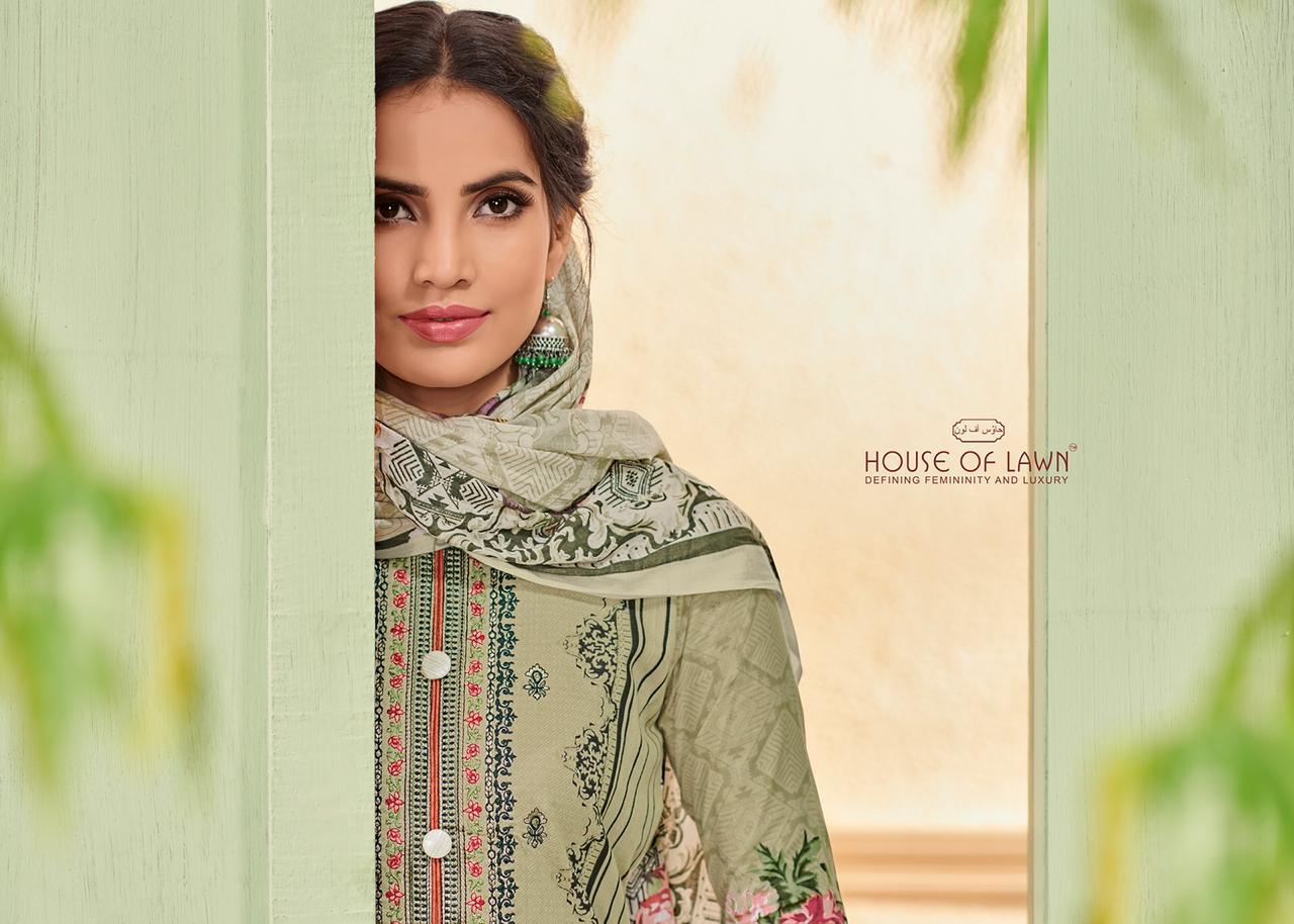 House Of Lawn Roohi Jam Satin Designer 3001-3010 Series Suit In Surat Market