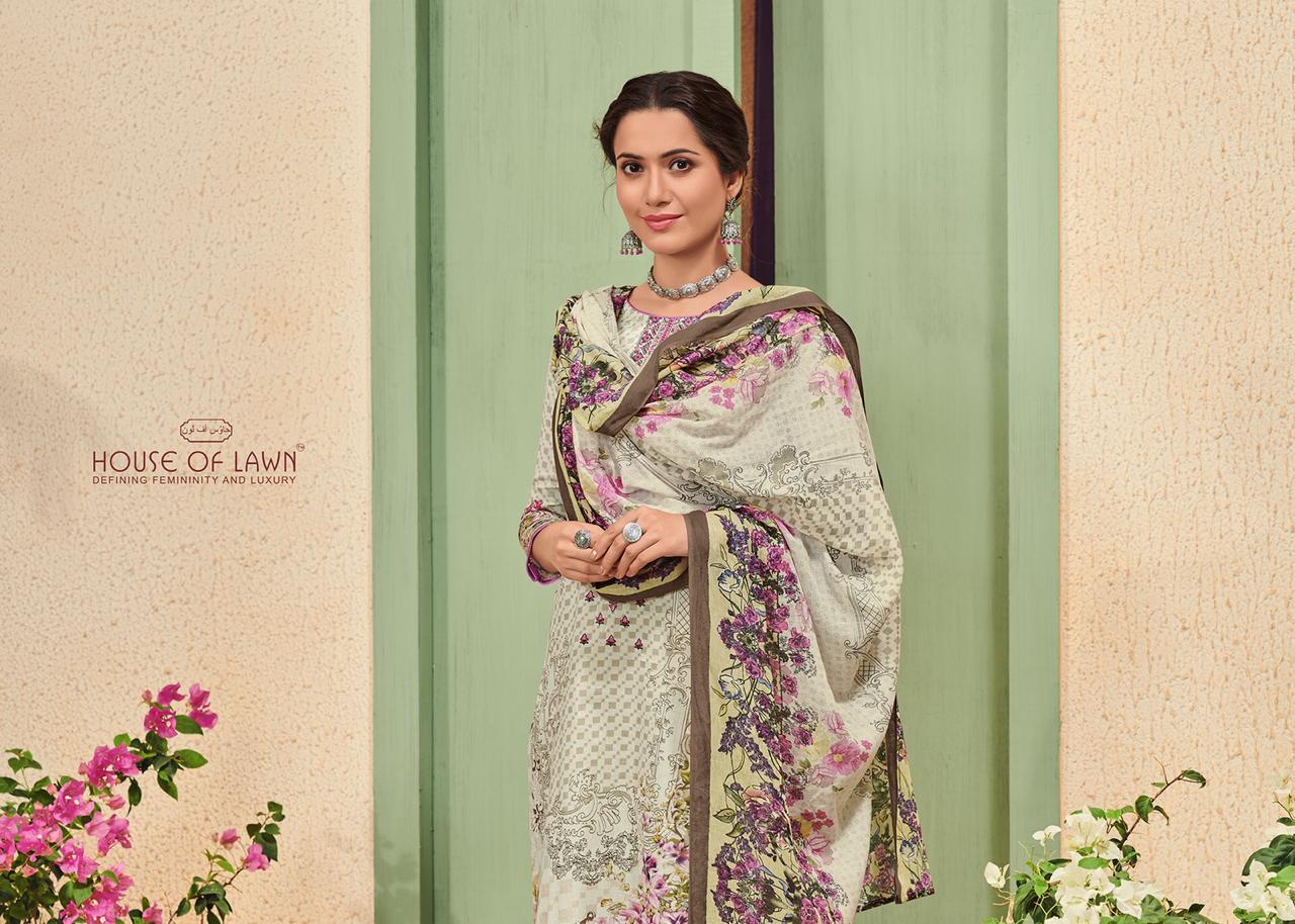 House Of Lawn Roohi Jam Satin Designer 3001-3010 Series Suit In Surat Market