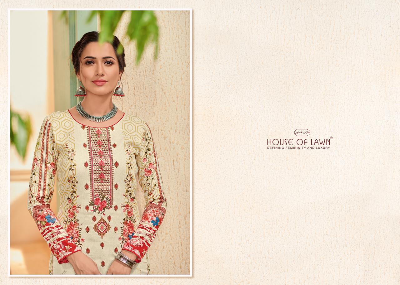 House Of Lawn Roohi Jam Satin Designer 3001-3010 Series Suit In Surat Market