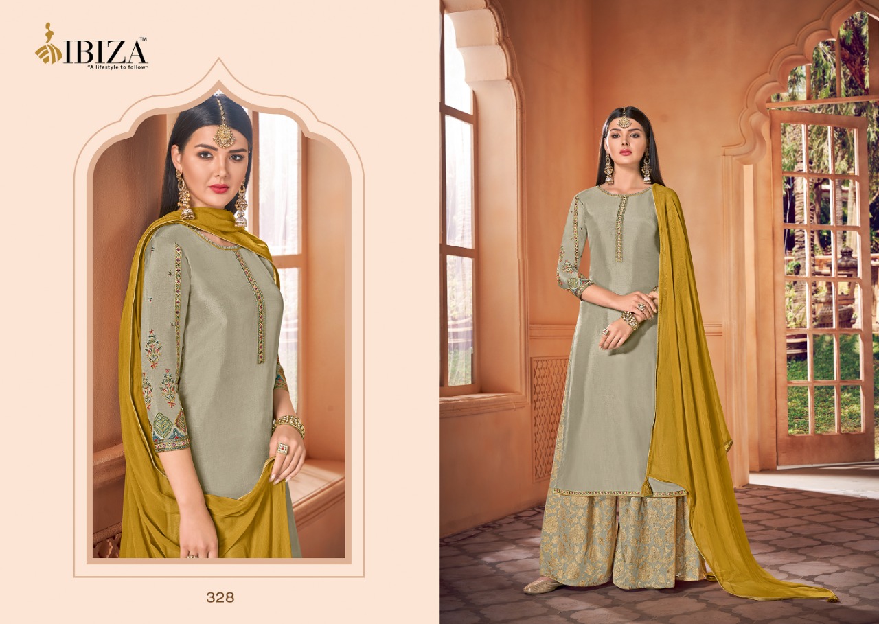 Ibiza Taskeen 327-332 Series Pure Upada Silk Ladies Salwar Suits Catalog