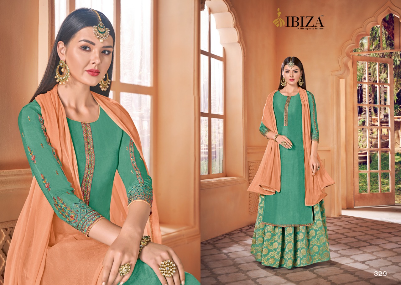 Ibiza Taskeen 327-332 Series Pure Upada Silk Ladies Salwar Suits Catalog