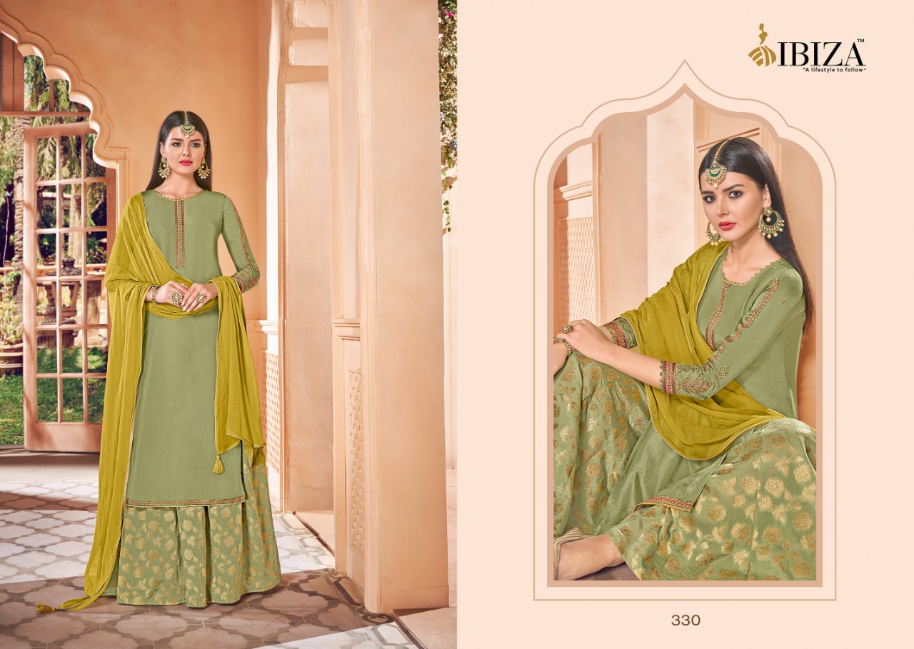 Ibiza Taskeen 327-332 Series Pure Upada Silk Ladies Salwar Suits Catalog