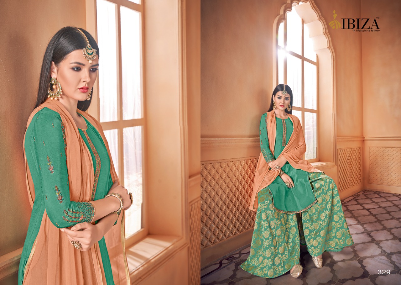 Ibiza Taskeen 327-332 Series Pure Upada Silk Ladies Salwar Suits Catalog