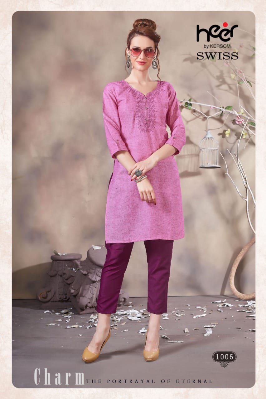 Kersom Launch Swiss Cotton Regular Wear Top With Pant Online Shopping