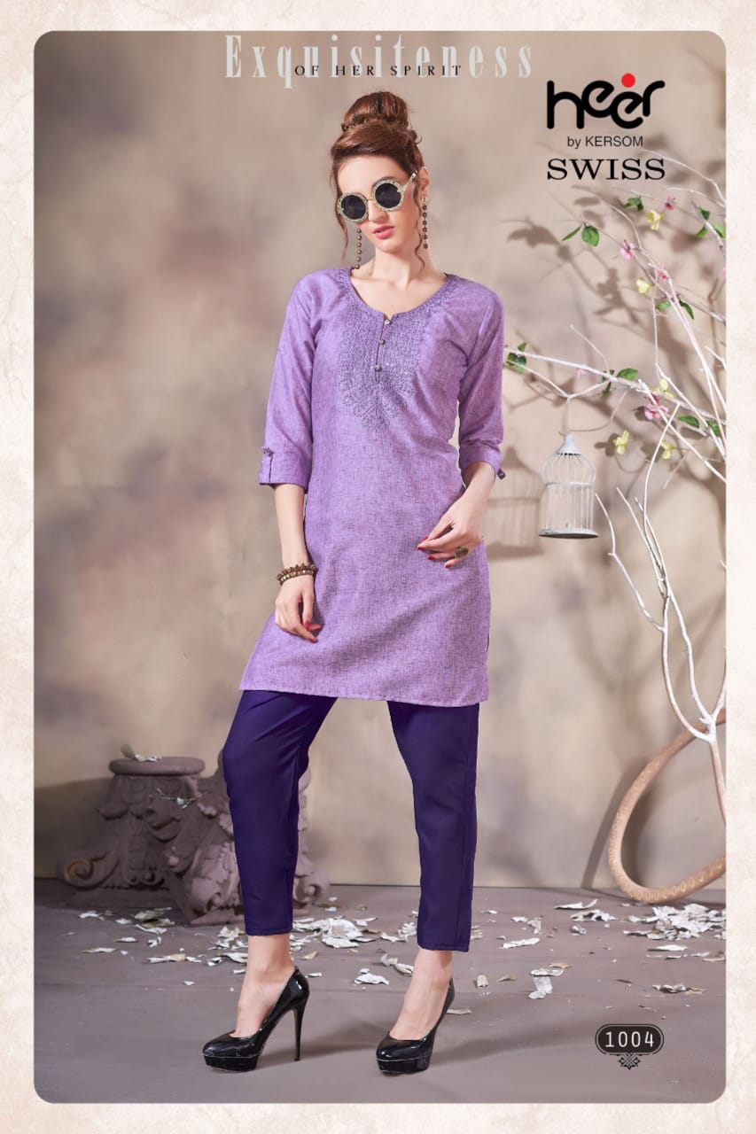 Kersom Launch Swiss Cotton Regular Wear Top With Pant Online Shopping