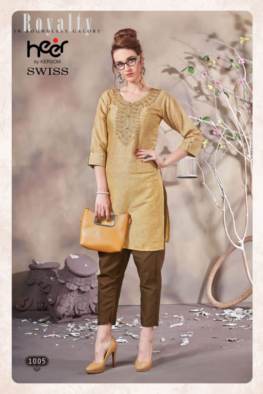 Kersom Launch Swiss Cotton Regular Wear Top With Pant Online Shopping