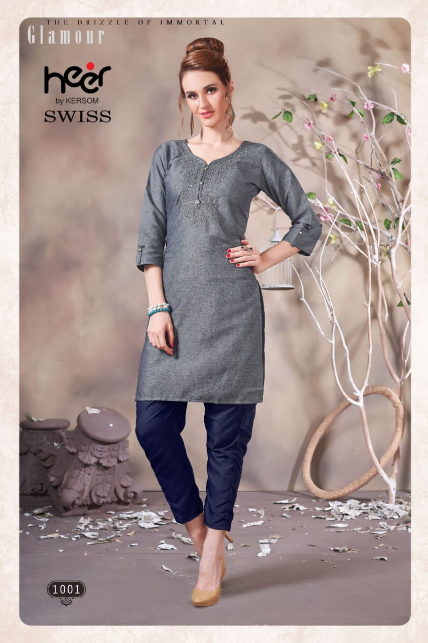 Kersom Launch Swiss Cotton Regular Wear Top With Pant Online Shopping