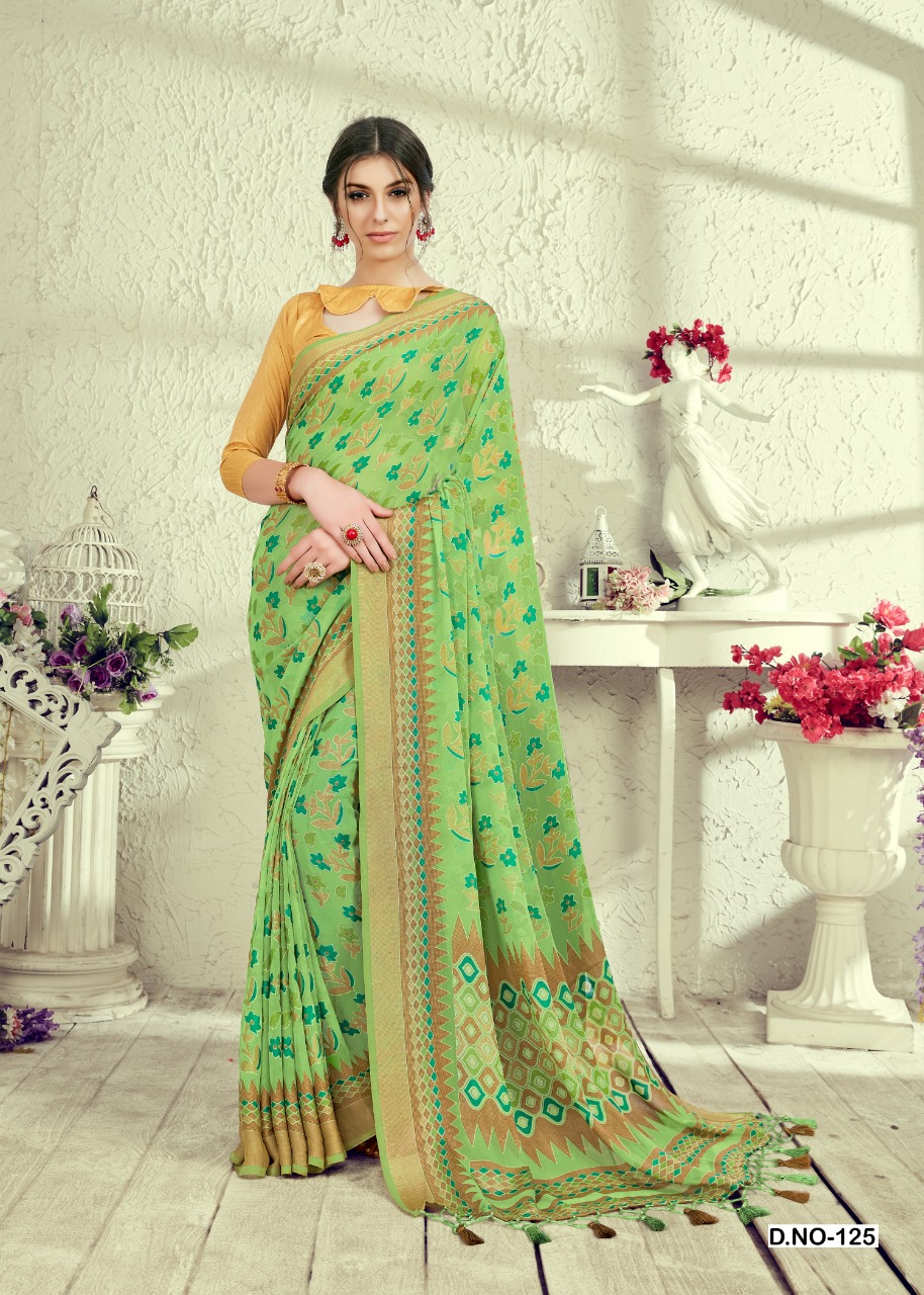 Kianaa Present Rangrasiya Zilmil Brasso With Border Saree Online Shopping